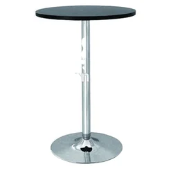 2022 factory  360 Swivel Round Pub Bar Table Black MDF Top with Silver Legclub and pub cocktail bar table