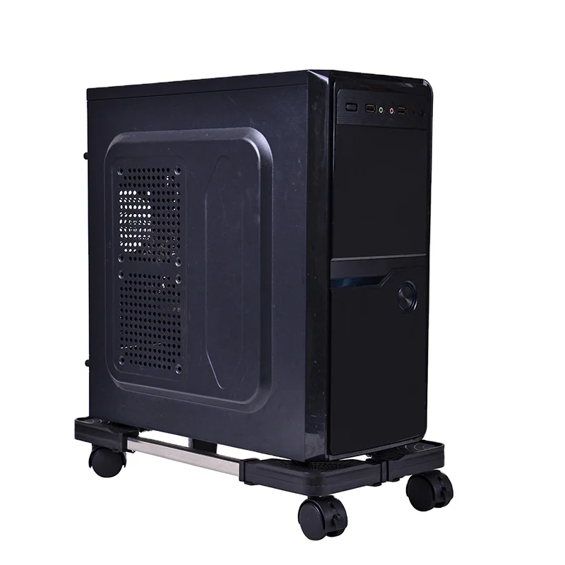 Steel Mobile CPU Stand Computer Tower Stand with Locking Casters Computer Accessories