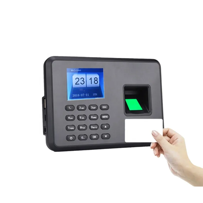 USB communicating excel report  school attendance employee check in and check out standalone fingerprint  CARD time clock A2