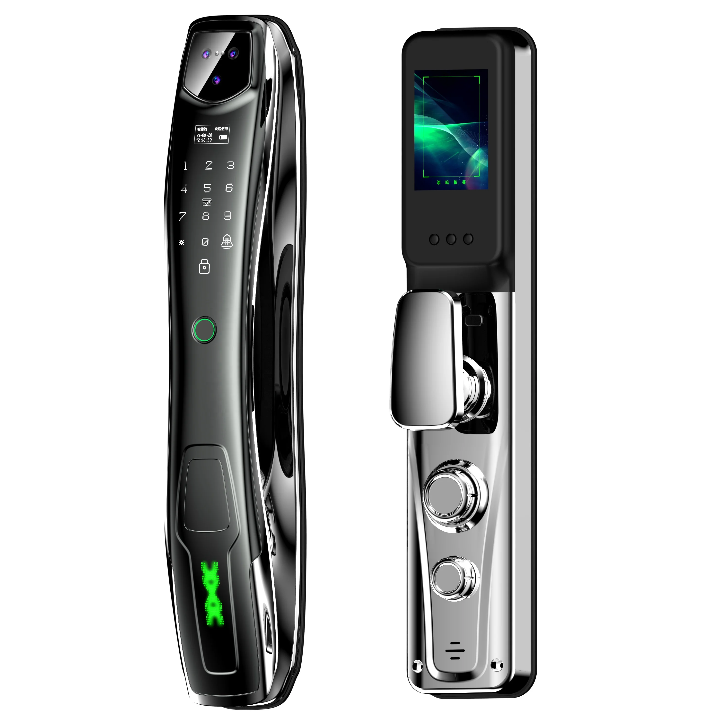 Fingerprint Electric Without Handle Lock Tuya App Smart Home Door Lock Biometric fingerprint lock for Wooden door