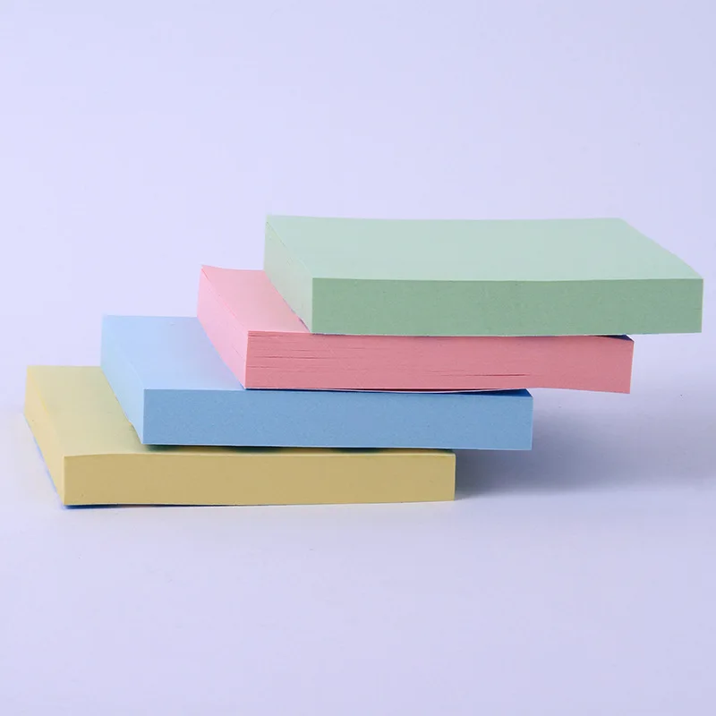 Simple style Color Square Student Office Note Can Be Torn And Written Information Note Paste Memo