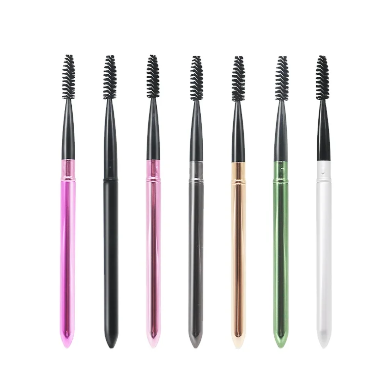 JDK 1PC Private label spoolie brush wood handle eyebrow eyelash wands mascara lash brushes high quality
