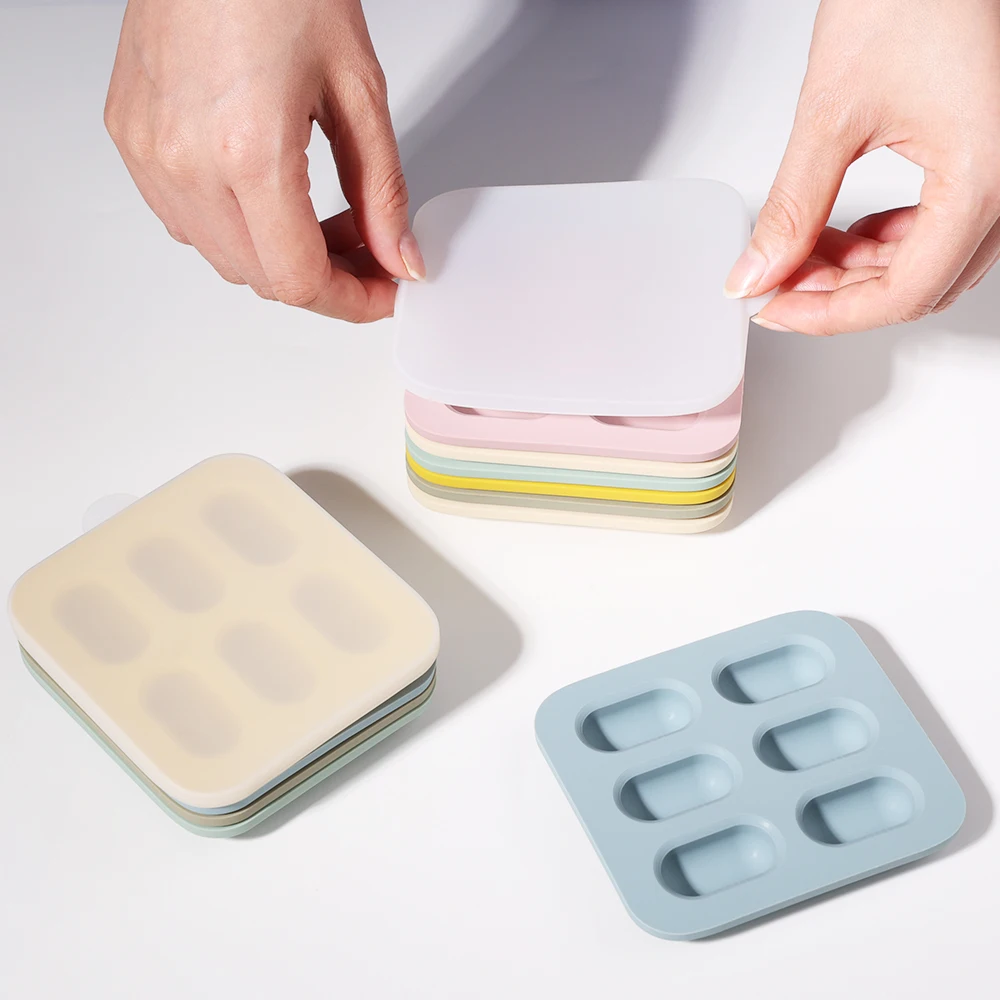 Food Freezer Eco-friendly Silicone Ice Molds Baby Fresh Fruit Pacifier Feeding Bpa Free Silicone Mini Ice Cube Tray With Lid