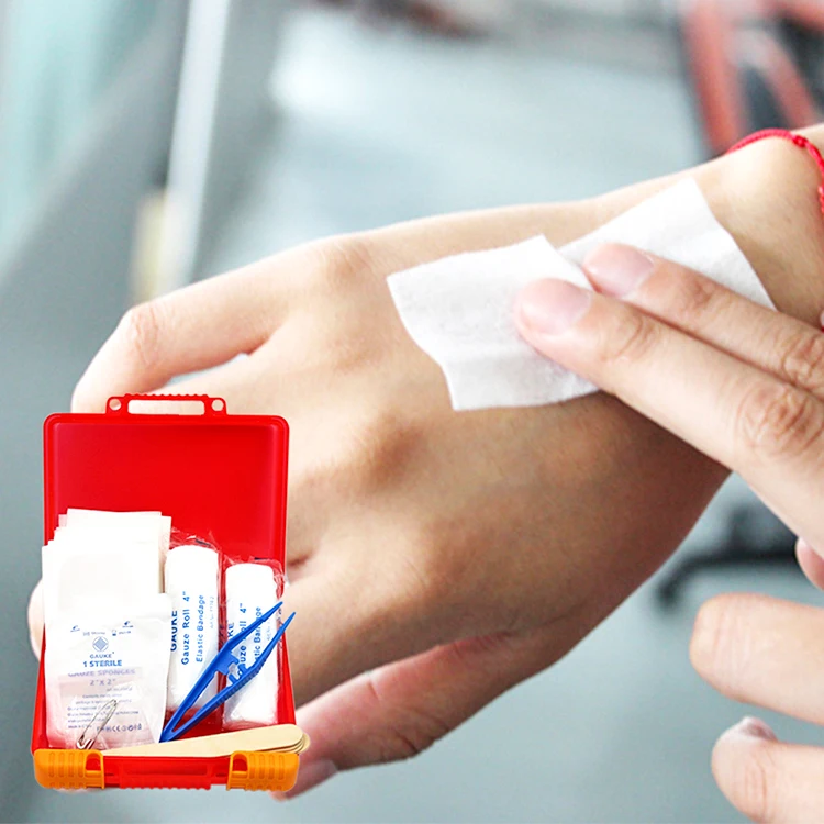 
ANSI OSHA 5 persons RED Plastic First aid kit box for workplace,home,industrial 