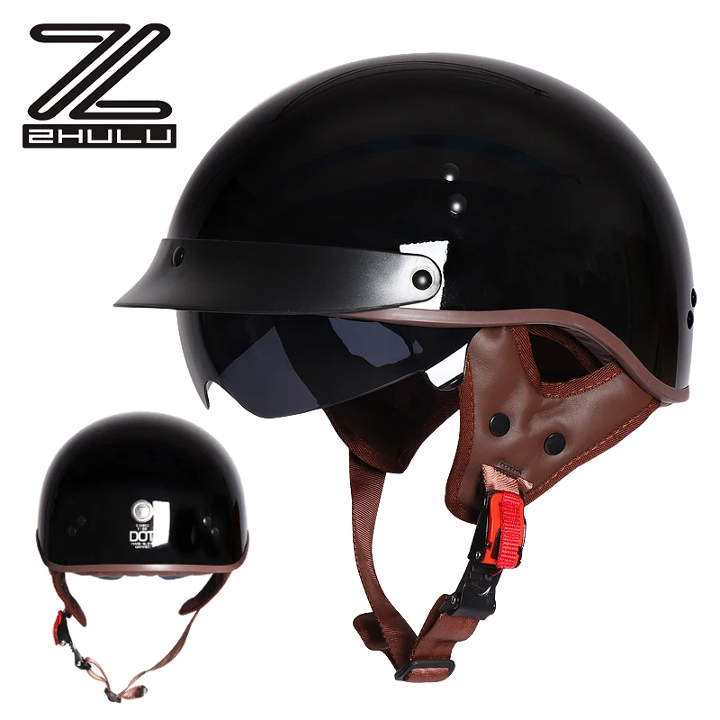Dot Certification ABS economy Motorcycle Vintage Open Half Face Helmet