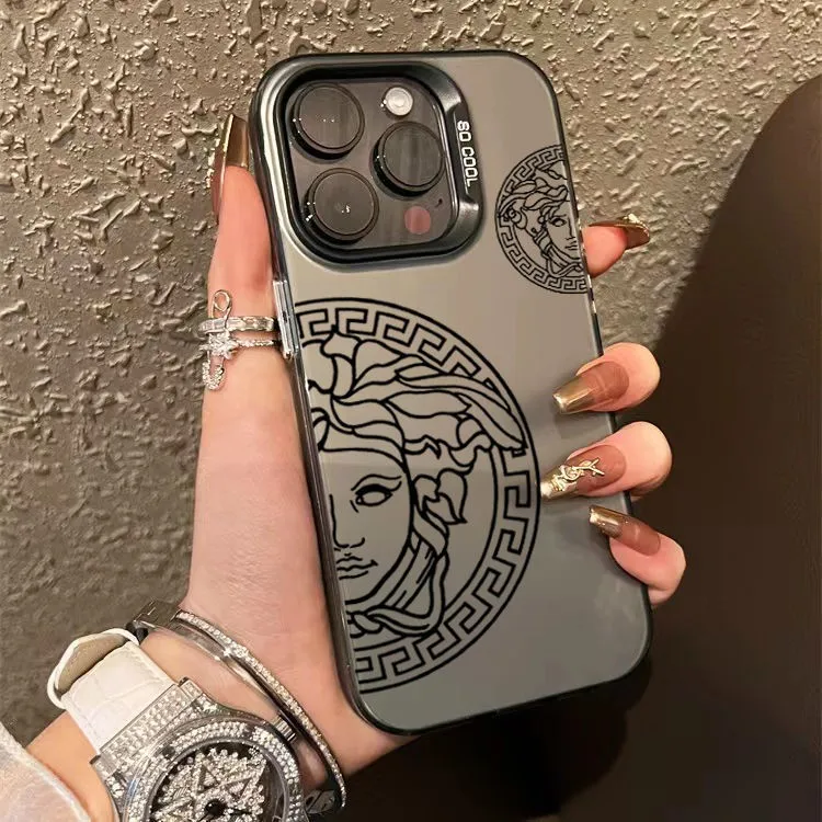 Hot Sale Tide queen avatar colored silver phone case For iPhone 16 15 Pro Max 14 13 12 11 IMD Transparent shockproof cover