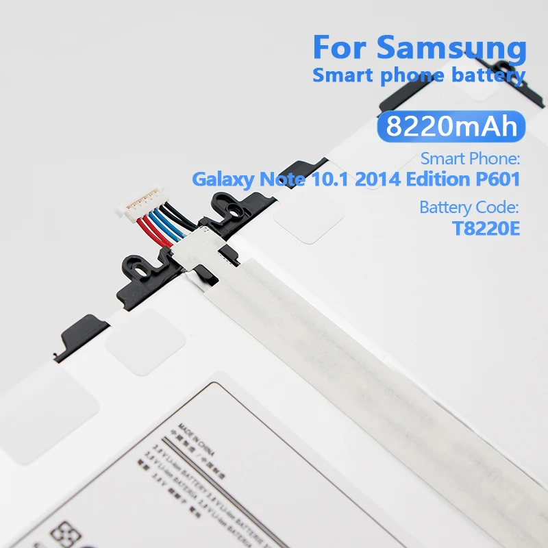 Android Pad battery for Samsung T8220E Galaxy Note 10.1 2014 Edition P601 8220mAh Replacement batteries