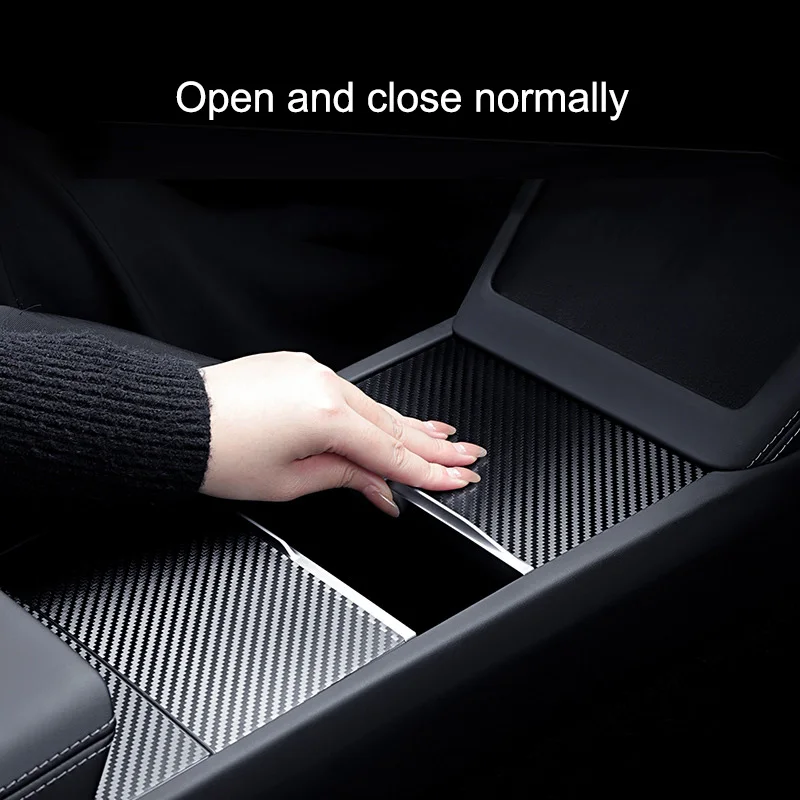 Car Interior Central Control Dashboard Cover For Tesla Model 3  Carbon Fiber Console Wrap Sticker Protection Kits
