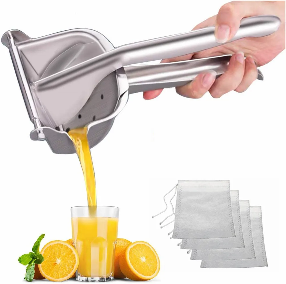 Real 304 Lemon Squeezer Citrus Juicer Hand Press Heavy Duty Manual Squeeze Juice Extractor Maker Orange Lime Grapefruit Presser