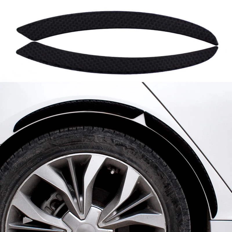 Universal Car Front Fender Flares Arch Wheel Eyebrow Protector Sticker Black Anti-Scratch Strip Moulding Trim For BMW