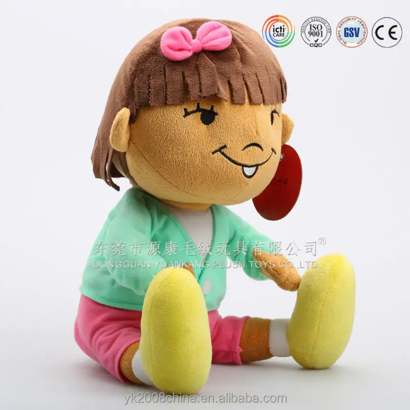 China wholesale custom made photo 3D face doll with plush toys