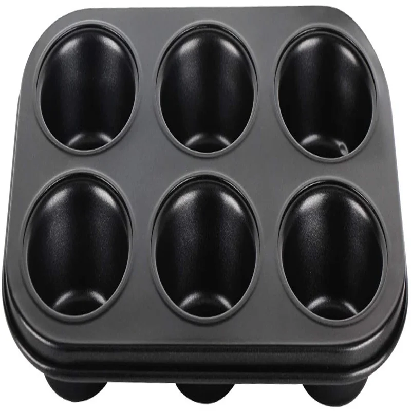 Non Stick Carbon Steel Cake Baking Pan Perfect 6 Cups Muffin Pan for Making Muffins or Cupcakes