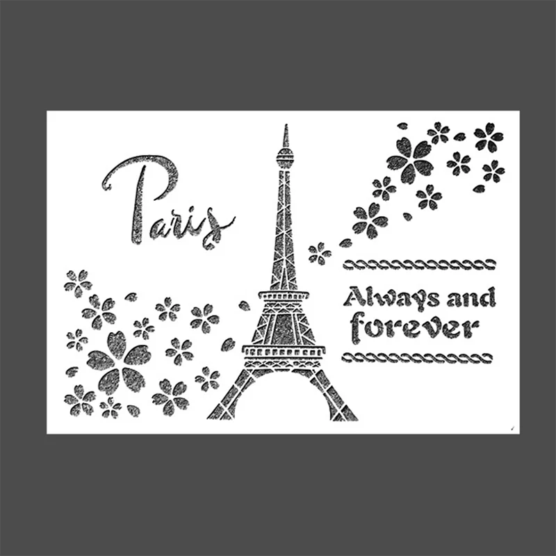 Большой Многоразовый трафарет лазерная резка шаблон для пола стены плитки ткани мебель