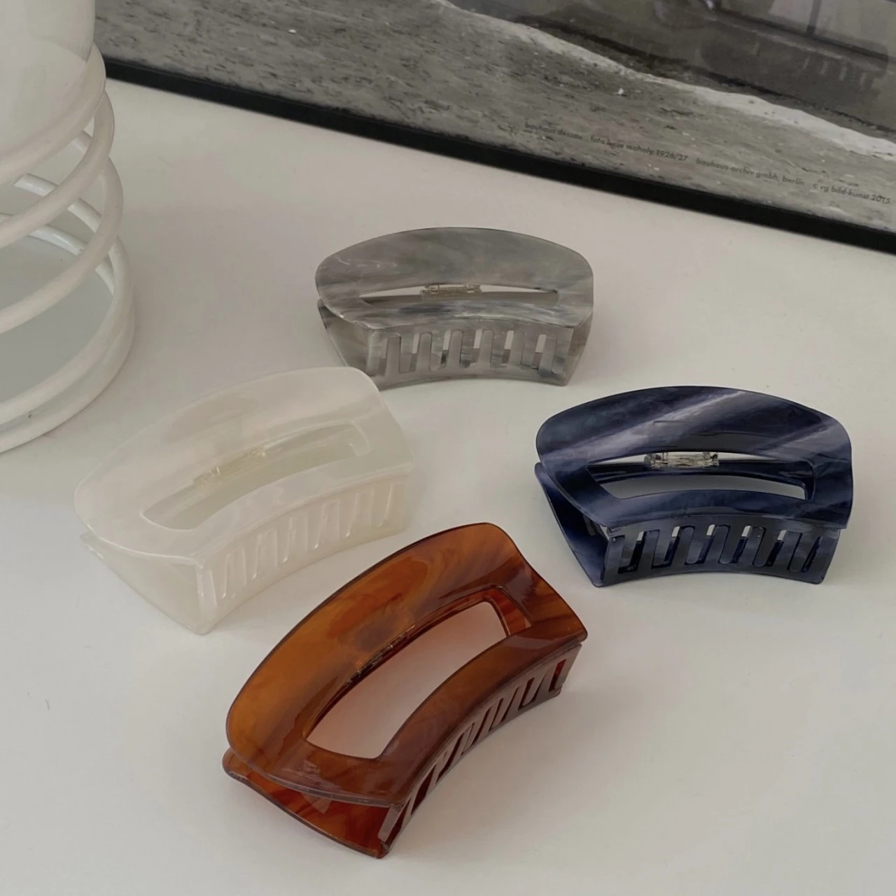 Sweet Color Acetate Grasp Clip square Hair Clips claw Women Makeup Bath Hair claw clips Accessories