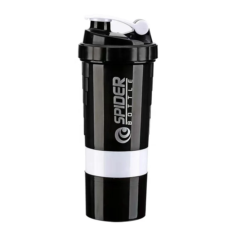Factory Food Grade Fitness Gym Plastic Protein Powder Medicine Pills Shake Cup Sport Shaker Water Bottle