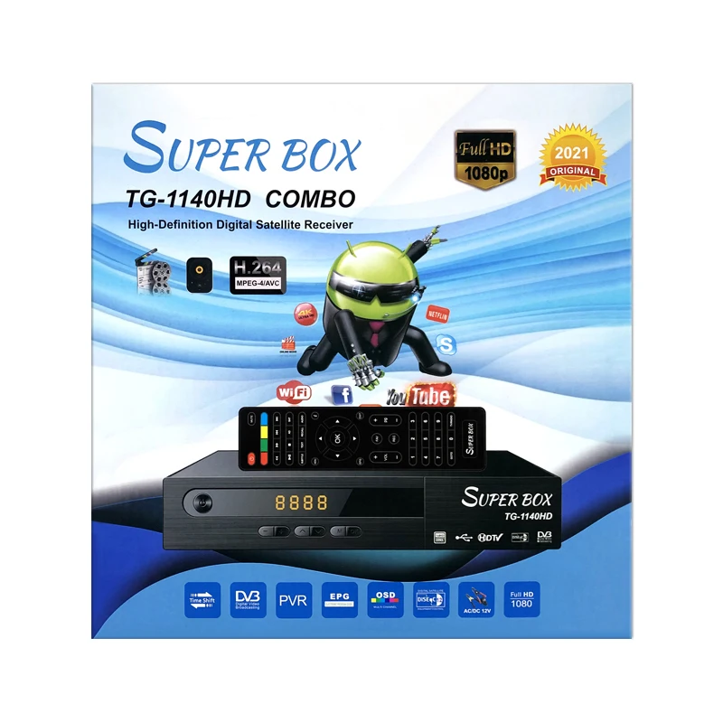  Супер-коробка TG-1140HD спутниковый ТВ приемник полный высокой четкости 1080P DVB-T2/C/S2 комбо Икс декодер tv