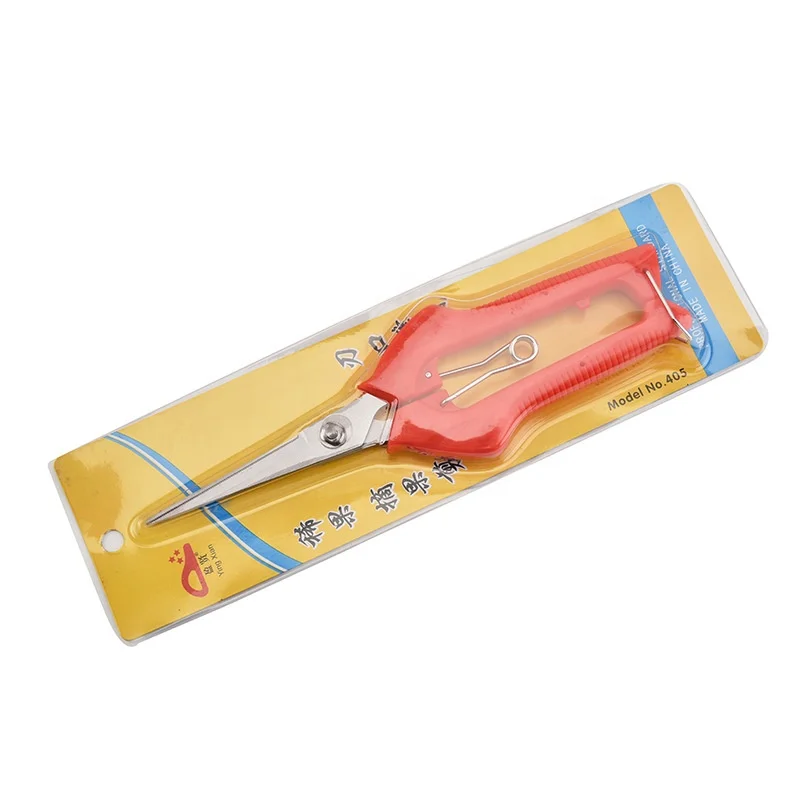 Bypass Garden Scissor Pruning Shear For Fruit Pick Up with Soft Plastic Handle Multi-Function Fruit Picking Trimming Scissors