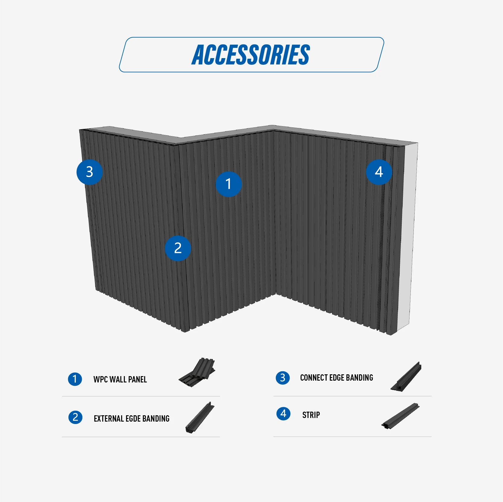 Top trend fluted coextrusion wood plastic composites siding capped wpc exterior wall cladding wpc ceiling panel