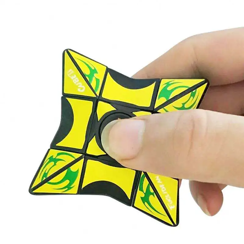 Spinning Magic Cube Fidget Spinner Toys 1X3X3 Speed Cube 2 in 1 Brain Teasers Magic Puzzle Spinning Top Cube