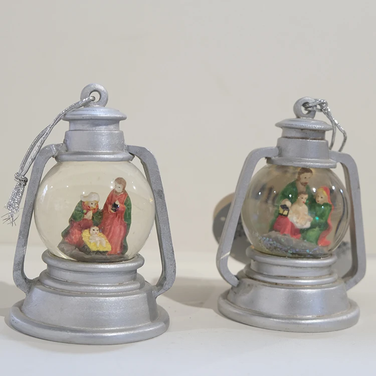 custom resin home ornament Souvenirs large Jesus Christ Nativity Christmas angel glass snow globe Musical for sale