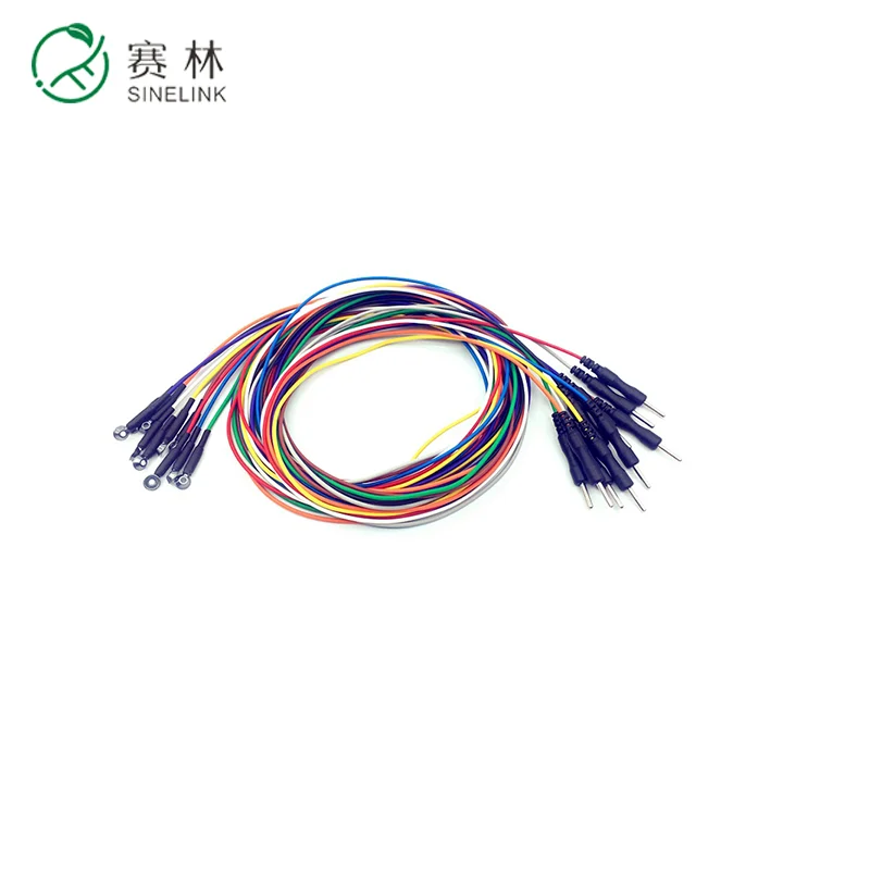
EEG medical equipment electrode Children and adult cup silver chloride plated copper eeg cup electrode cable 
