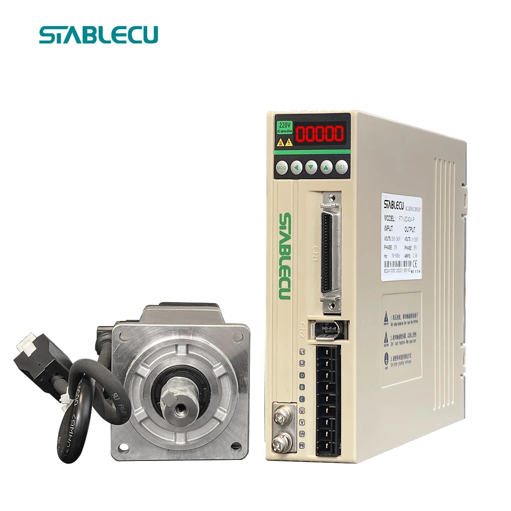 Pulse CANopen AC servo motor with driver kit high accuracy 750w 2.4N.m ac servo driver and servo motor 80mm for cnc