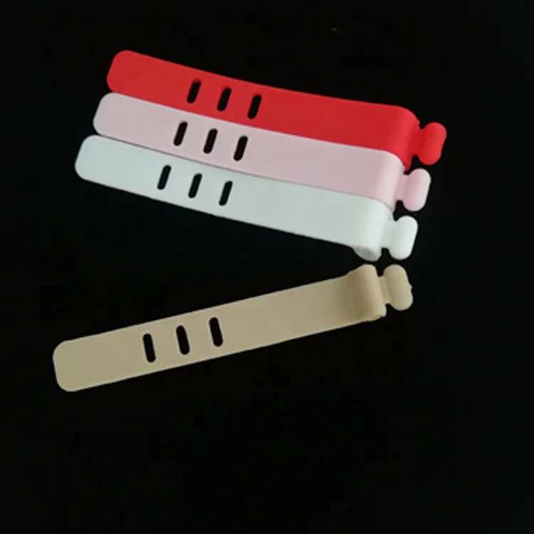 
OEM mobile data cable tie silicone cable tie usb tie cable 