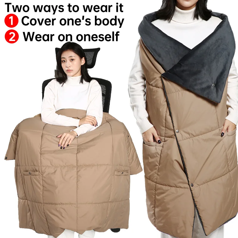 New winter warm blanket with adjustable temperature outdoor sports camping adult professional fleece cover blanket