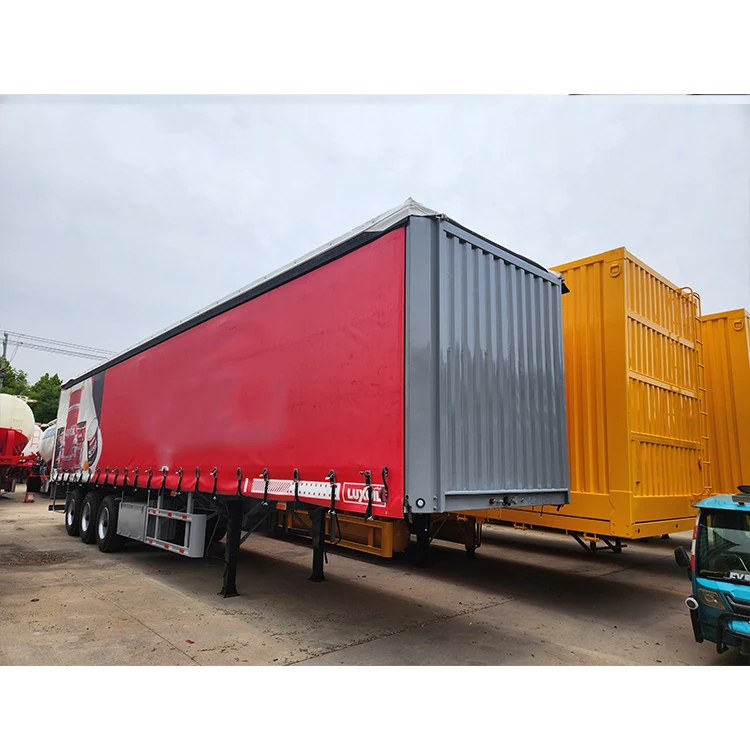 3 Axles Truck Box Trailer Curtain Side Enclosed Box Van Trailer