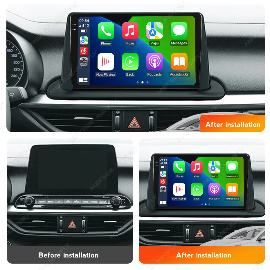 MEKEDE Android 8core 4G LTE WiFi 2K QLED touch screen gps navigation radio player for KIA Cerato 4 2018-2021