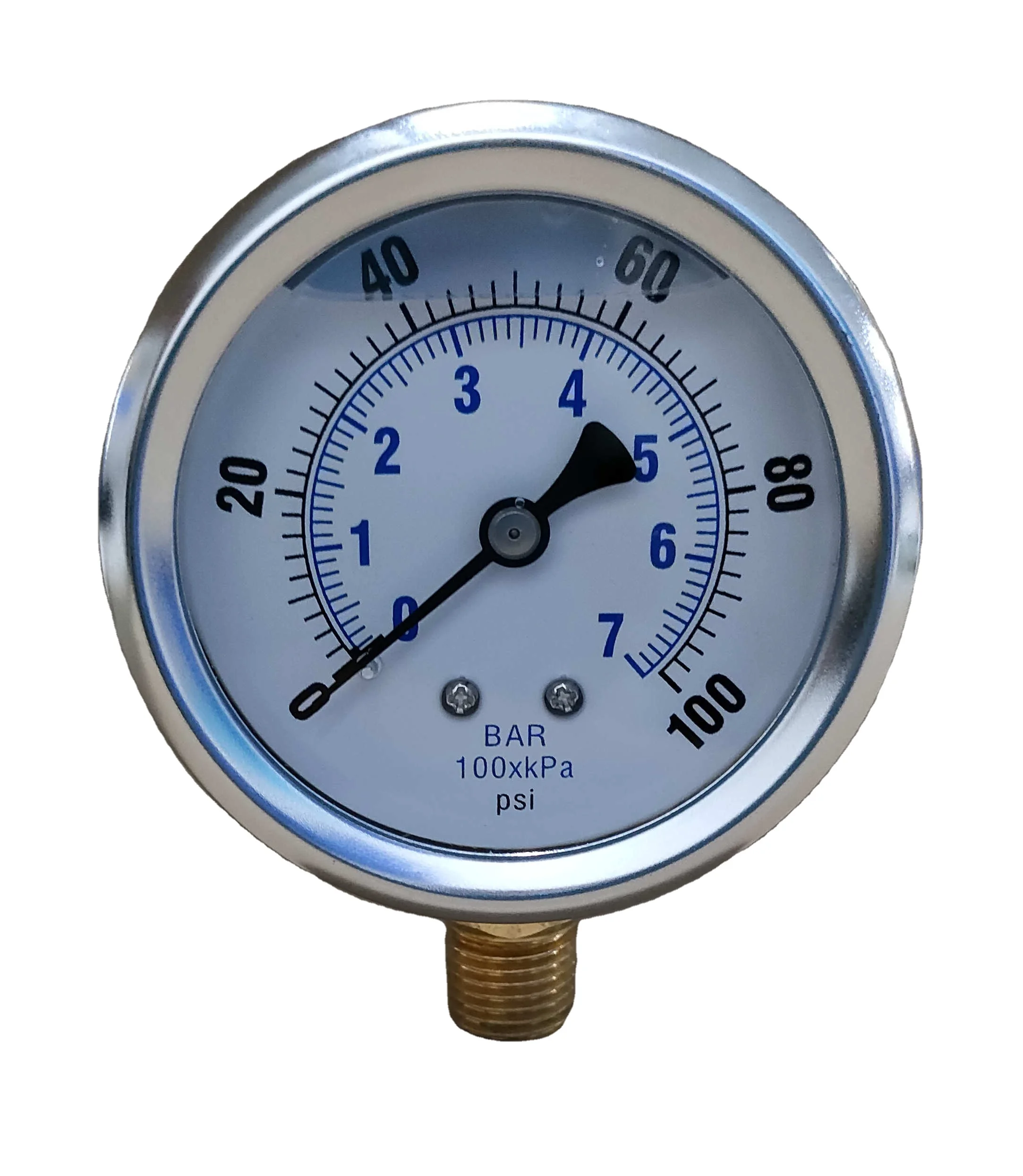 Competitive Price 2.5INCH L-A 0-100PSI 1-4NPT L-A type (bottom mount) BLACK POINTER OIL PRESSURE GAUGE