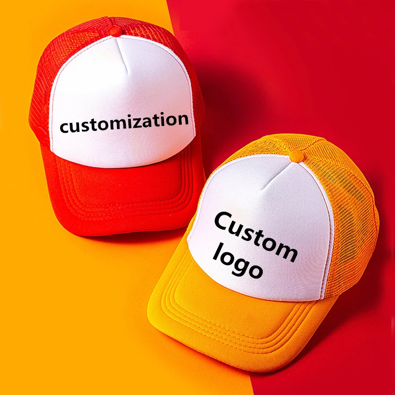 Custom Logo Printing Blank Truckers Caps 5 Panel Mesh Hat and Mesh Foam Trucker Hats Cap Baseball Blank Sublimation