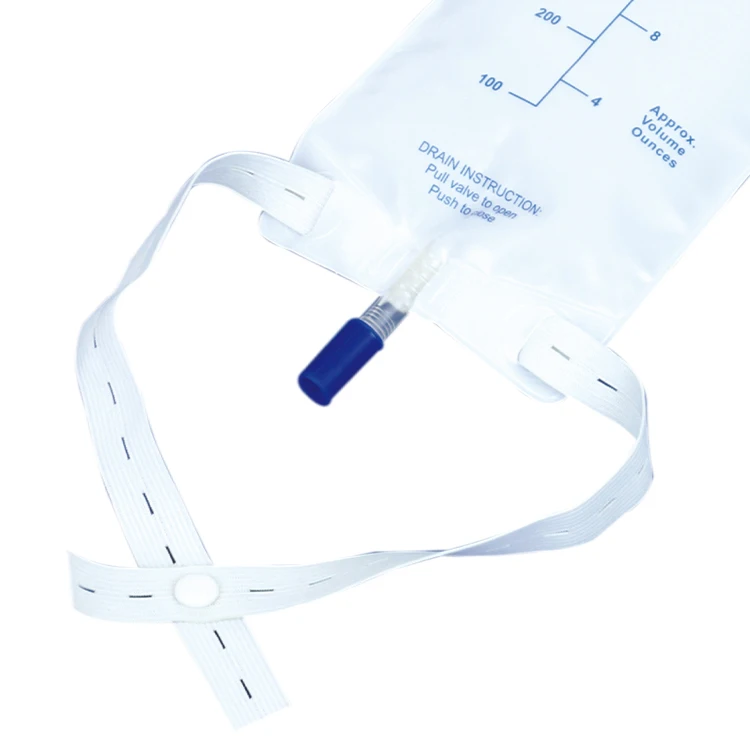 Medical Disposable Urine Leg Bag Foley Catheter Leg Bag 600ml, 750ml, 1000ml
