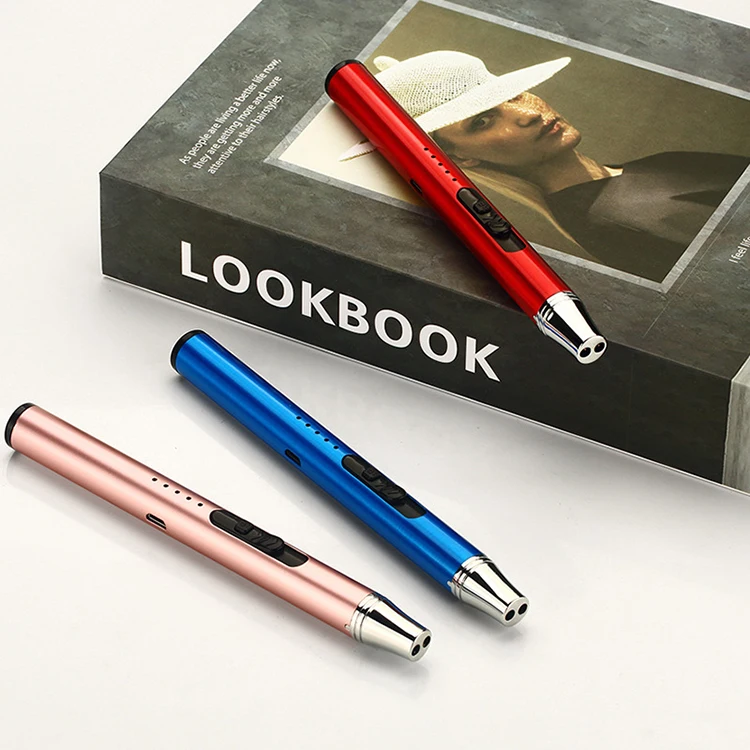 Portable Kitchen Lighter USB Rechargeable Windproof Gas Candle Lighter For Scented Candles