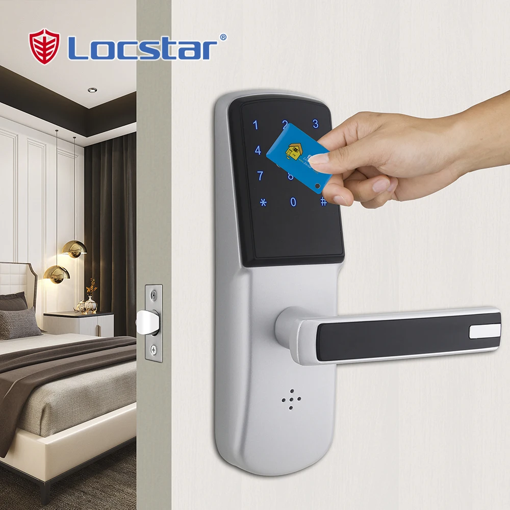 Locstar high quality digital door handle lock Home Automation Zwave Smart Wifi Locks