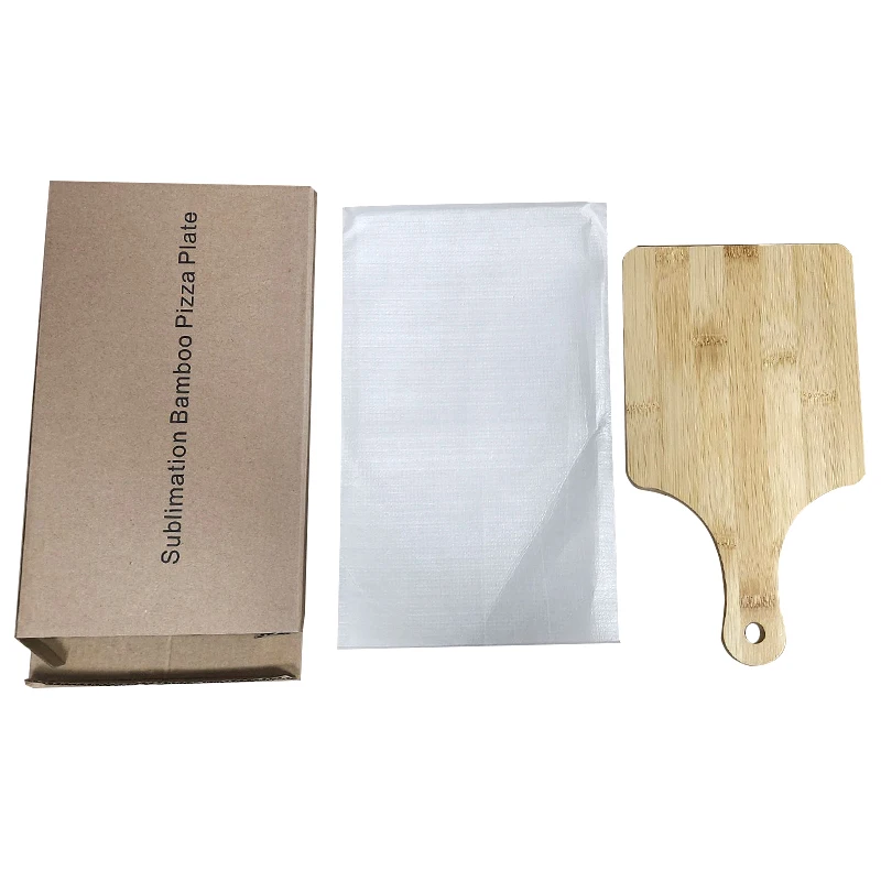 Custom Logo Wooden Cutting Boards Sublimation Blank Bamboo Cheese Cutting Board Steak Bread Pizza Board with Handle