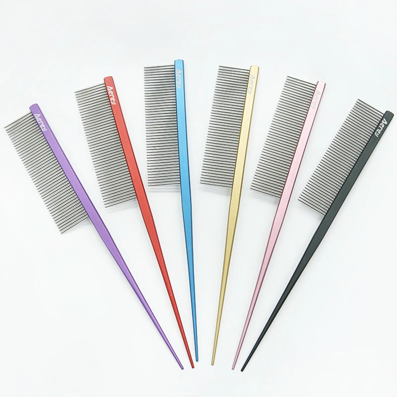 High Quality Professional Manufacturers Pet Stainless Steel Comb Metal Pin Pet Hair Grooming Comb Needle Combs for Pets