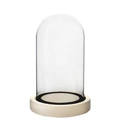 Оптовая продажа, прозрачный стеклянный купол, стеклянный купол ручной работы с подставкой и светодиодной подсветкой
