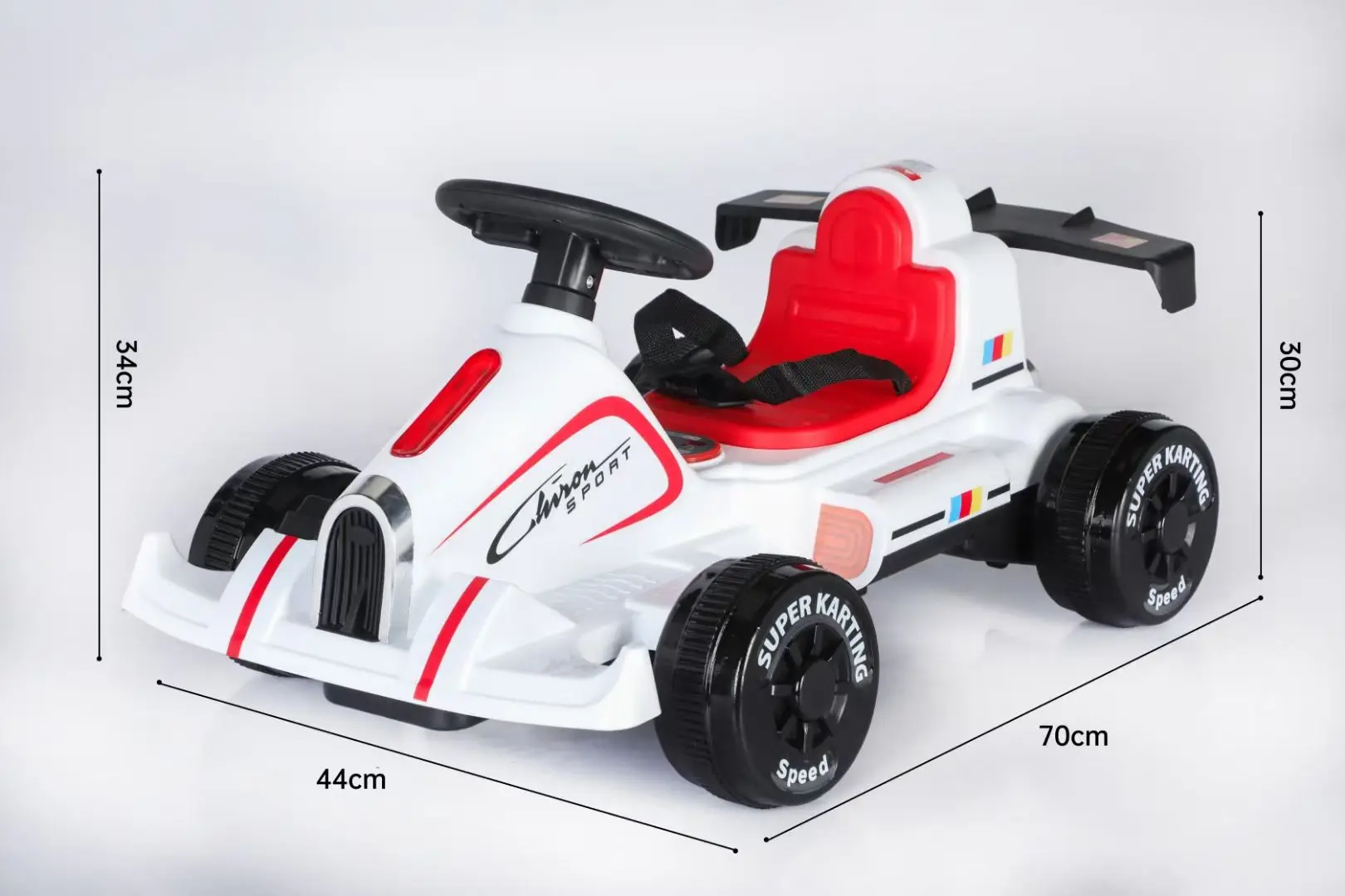 Unisex Kids Pedal Go-Kart Ride-On Toy High Quality Plastic Battery-Powered Car for Ages 2-7 Years