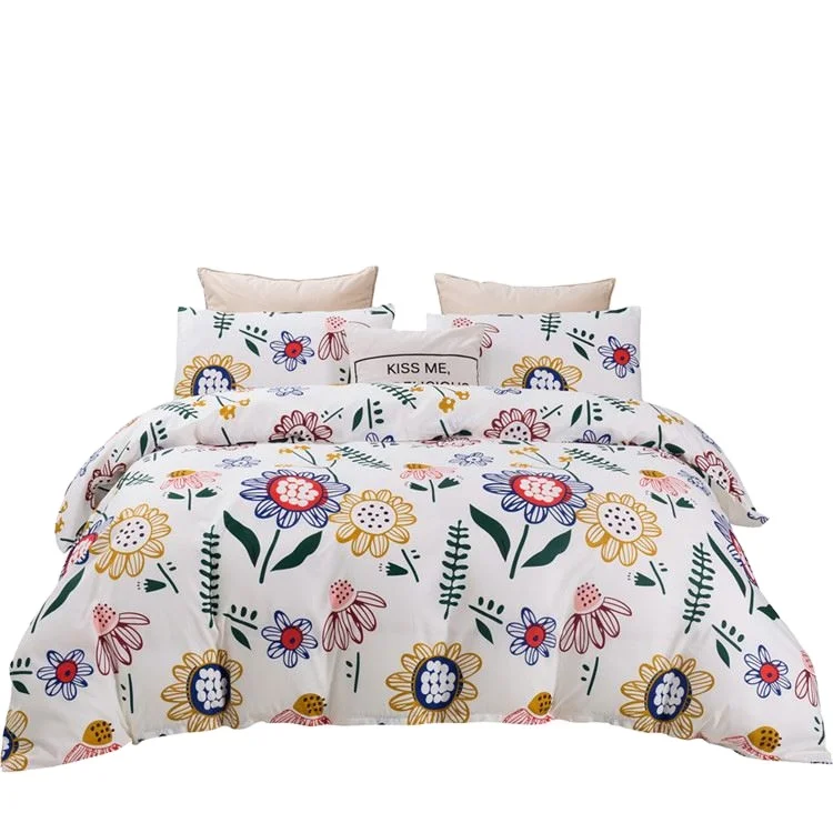 
2021 Soft 100% Polyester 3-Pieces Bed Sheets Set Hypoallergenic Bedding Set 