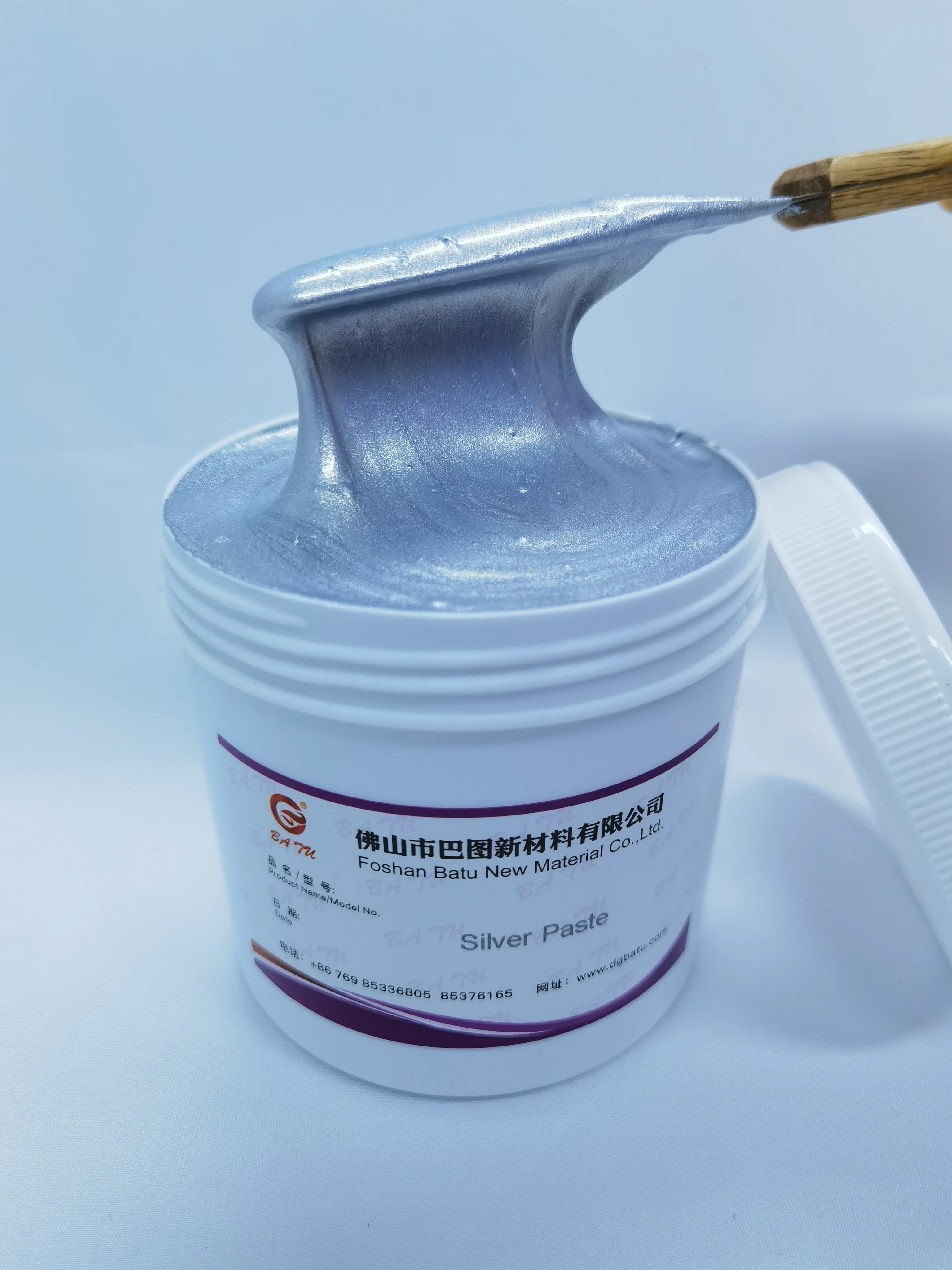 Metallic Silver Ink Silver Color Paste for Garments Printing