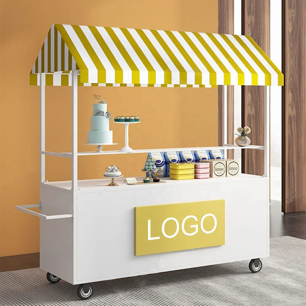 Candy Bar Cart Food Carts Party Decoration Wholesale factory fruit dessert cart for Modern Birthday Party