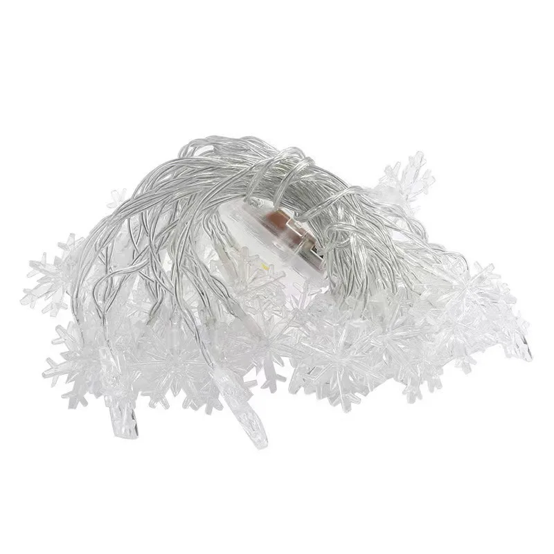 Christmas Tree Snowflake Elk Warm White Fairy LED String Lights Battery-Operated Patio Garden Decor for Holidays