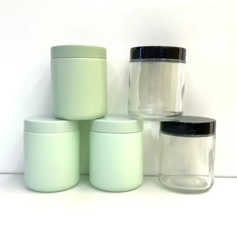 250ml 260ml 250 ml Airtight Storage Round Large Glass Jar with PP screw lid for cosmetic bath salt hair mask packaging container