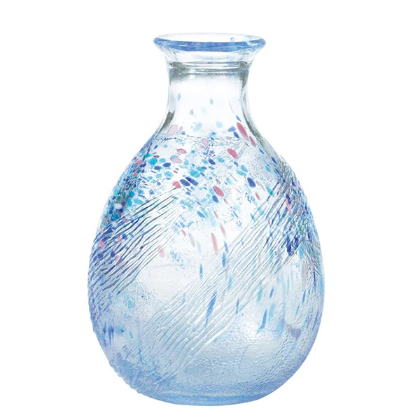 Blue liquor wine bottles carafe pouring Tokkuri sake bottle made in JAPAN
