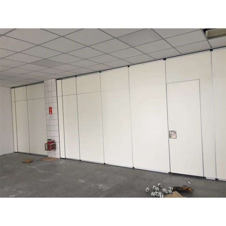 Wall Partition In Hospital Stadium 80Mm Surface Melamine Wooden Folding Partition