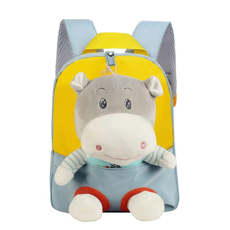 Animal Plush Backpack Cartoon Dog School Bags Cattle Kids Detachable Doll Soft Baby Toys Kids Birthday Christmas