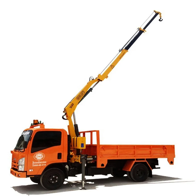 3.2Ton Folding Arm Crane Truck High Quality Truck Mounted crane 3.2Ton Mini Knuckle Truck Crane