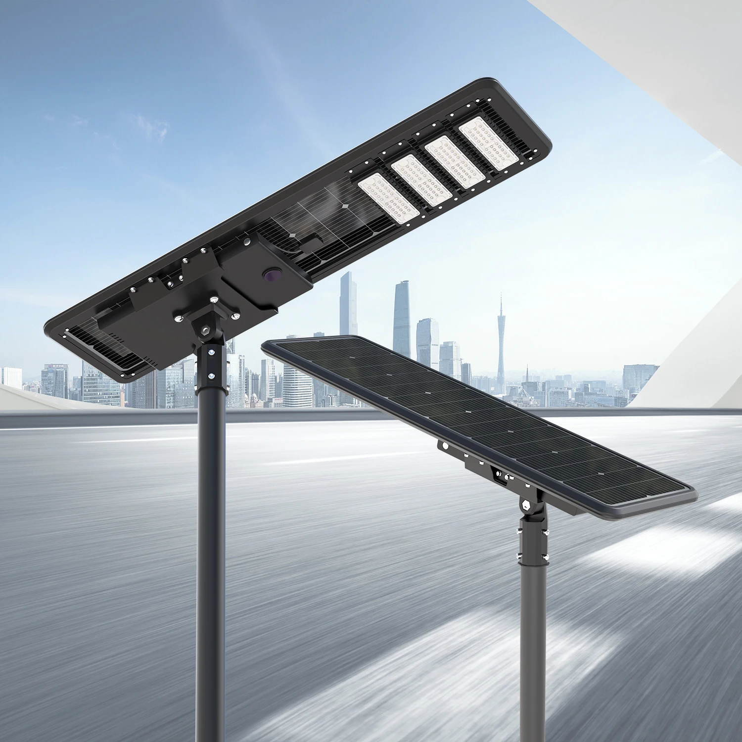 YouLumi Hot Sale Fashion Outdoor IP65 Waterproof 65W 85W 115W All In One Solar Led Road Lighting