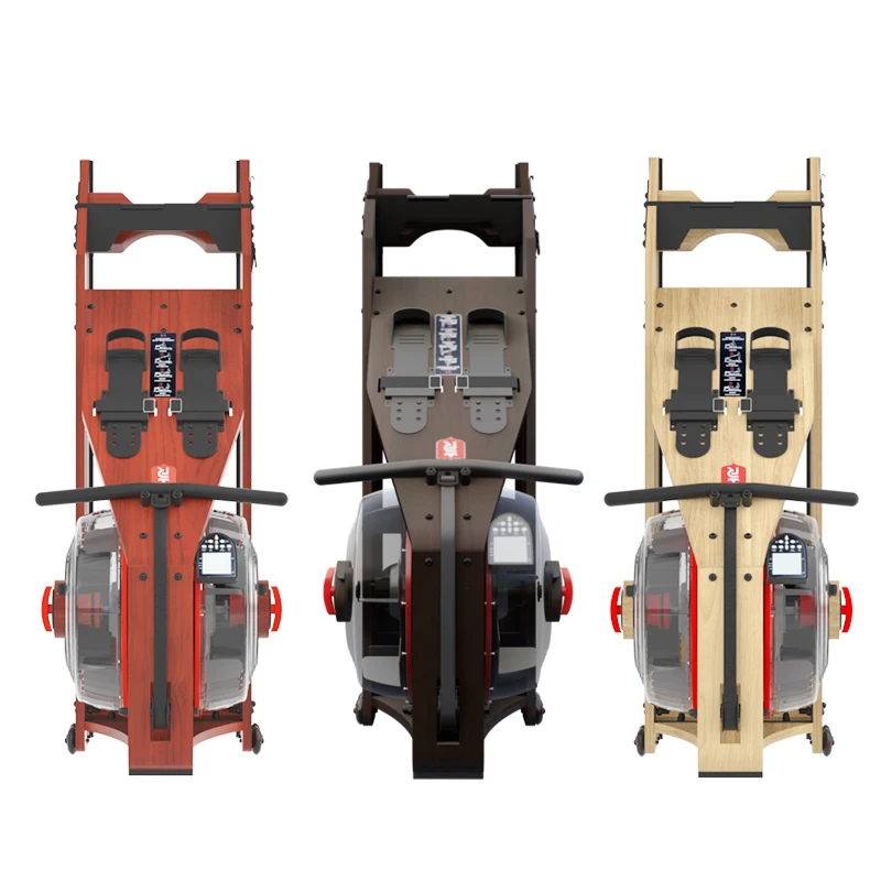 Friedrich Water Resistance Wood Rowing Machine Indoor Home Foldable Double Tracks Fitness Water Rower Popular device in GYM